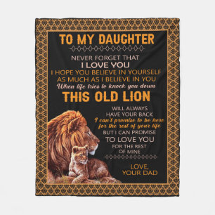 Personalised Letter To My Daughter Love From Dad B Fleece Blanket