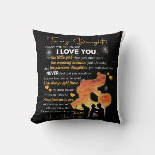 Personalised Letter To My Daughter Love From Dad Cushion