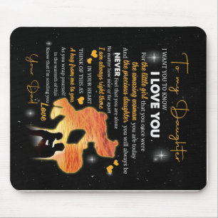 Personalised Letter To My Daughter Love From Dad Mouse Pad