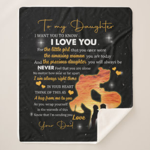 Personalised Letter To My Daughter Love From Dad Sherpa Blanket