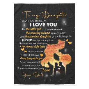Personalised Letter To My Daughter Love From Dad Tablecloth