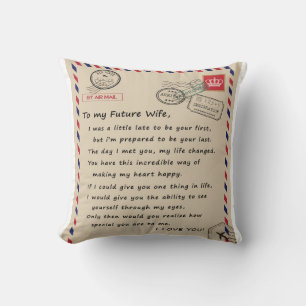 Personalised Letter To My Future Wife Cushion