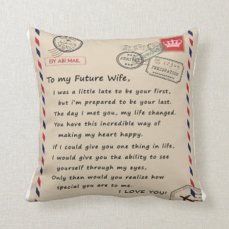 Personalised Letter To My Future Wife Cushion