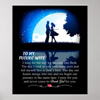 Personalised  Letter To My Future Wife, Poster
