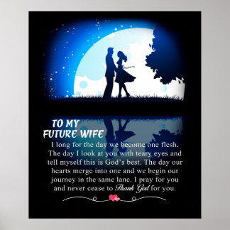 Personalised  Letter To My Future Wife, Poster