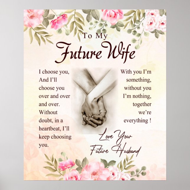 Personalised Letter To My Future Wife, Poster (Front)