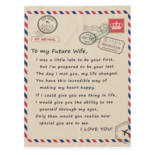 Personalised Letter To My Future Wife Tablecloth