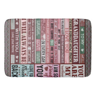 Personalised Letter To My Granddaughter Bath Mat