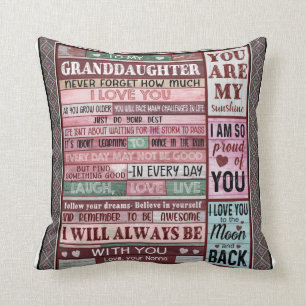 Personalised Letter To My Granddaughter Cushion