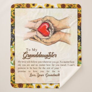 Personalised Letter To My Granddaughter Sherpa Blanket