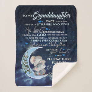 Personalised Letter To My Granddaughter, Sherpa Blanket