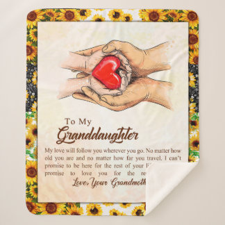 Personalised Letter To My Granddaughter, Sherpa Blanket