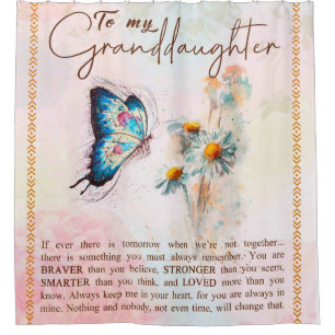 Personalised Letter To My Granddaughter Shower Curtain
