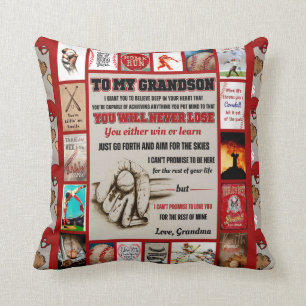 Personalised Letter To My GrandSon Birthday Gift Cushion
