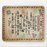 Personalised Letter To My GrandSon, Birthday Gift Mouse Pad<br><div class="desc">Personalised Letter To My GrandSon,  Birthday Gift</div>