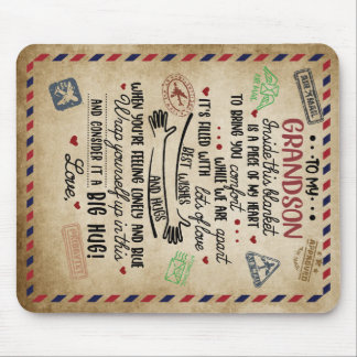 Personalised Letter To My GrandSon, Birthday Gift Mouse Pad