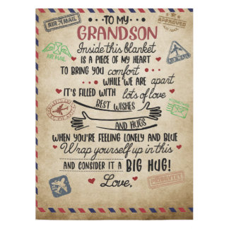Personalised Letter To My GrandSon, Birthday Gift Tablecloth