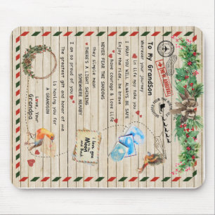 Personalised Letter To My Grandson From Grandpa Mouse Pad