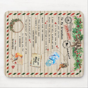 Personalised Letter To My Grandson From Grandpa Mouse Pad
