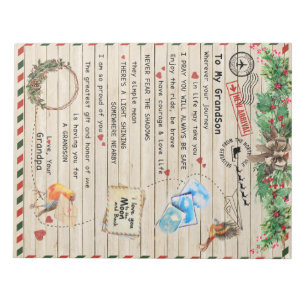 Personalised Letter To My Grandson From Grandpa Notepad