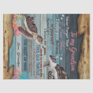 Personalised Letter To My Grandson From Grandpa Tissue Paper