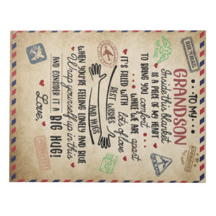 Personalised Letter To My Grandson, Love Grandson Notepad