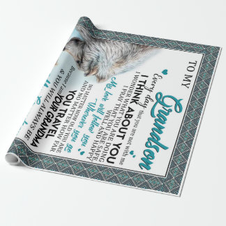 Personalised Letter To My Grandson, Love Grandson Wrapping Paper