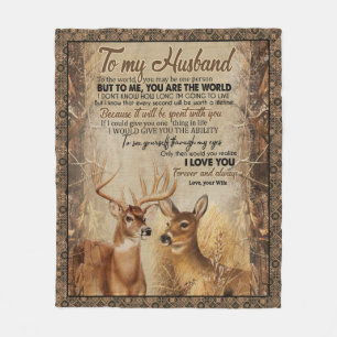 Personalised Letter To My Husband From Wife Gift Fleece Blanket