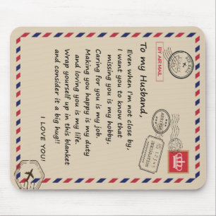 Personalised Letter To My Husband From Wife Mouse Pad
