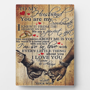 Personalised Letter to My Husband Home Decor Plaque