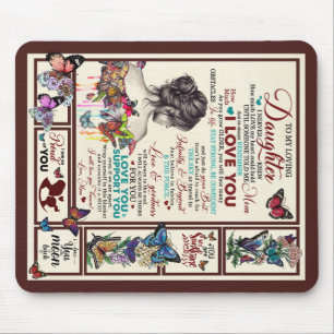 Personalised Letter To My Loving Daughter Mouse Pad