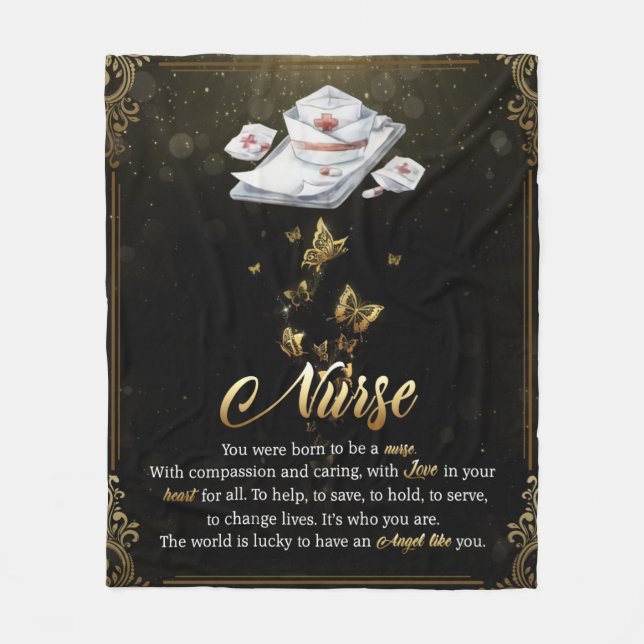 Personalised Letter To My Nurse Fleece Blanket (Front)