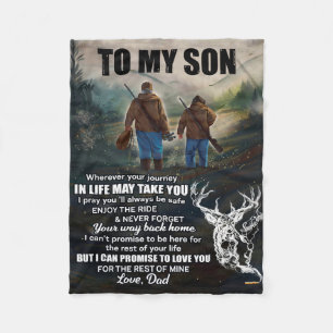 Personalised Letter To My Son From Dad Blanket, Fleece Blanket