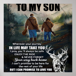 Personalised Letter To My Son From Dad Blanket, Poster