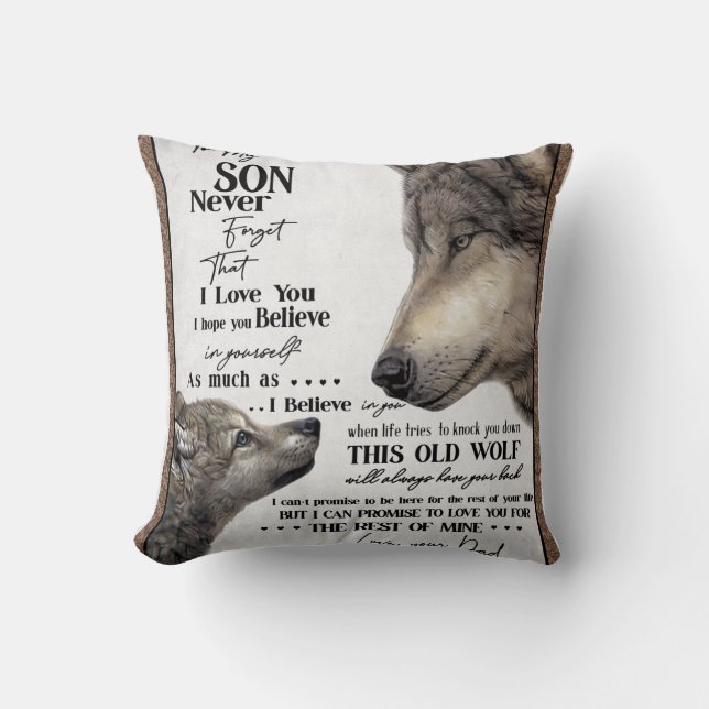 Personalised Letter To My Son From Dad Cushion (Front)