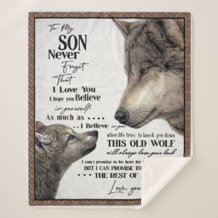 Personalised Letter To My Son From Dad Sherpa Blanket