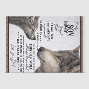 Personalised Letter To My Son From Dad Tissue Paper