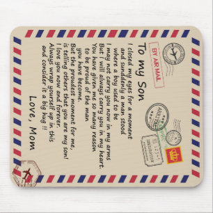 Personalised Letter To My Son From Mum Mouse Pad