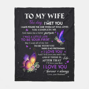 Personalised Letter To My Wife, Fleece Blanket
