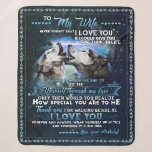 Personalised Letter To My Wife From Husband Sherpa Blanket