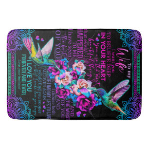 Personalised Letter To My Wife - Hummingbird Bath Mat