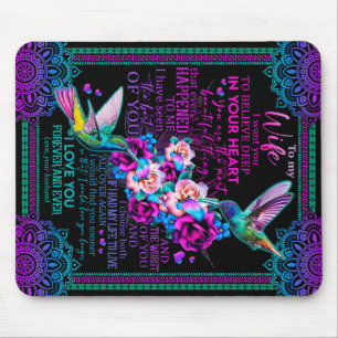 Personalised Letter To My Wife - Hummingbird Mouse Pad