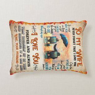 Personalised Letter To My Wife Love From Husband B Decorative Cushion