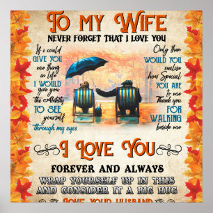 Personalised Letter To My Wife Love From Husband B Poster