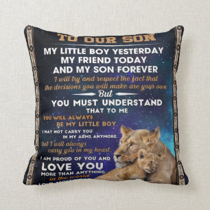 Personalised Letter To Our Son Son Birthday Gift Cushion