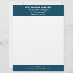 Personalised Letterhead Custom Colours and Font