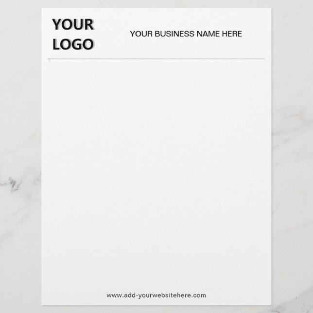 Personalised Letterhead with Logo Name and Website (Front)