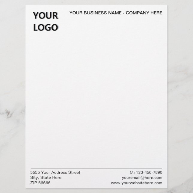 Personalised Letterhead with QR Code and Logo (Front)