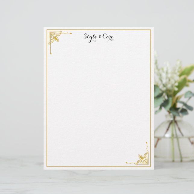 Personalised Letterhead with Your Name in Style (Standing Front)