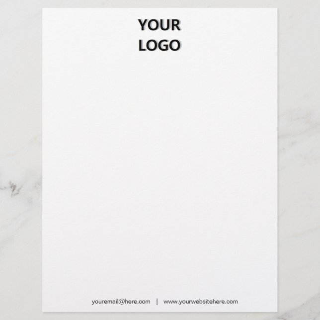 Personalised Letterhead Your Logo Email Website (Front)